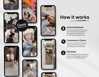 500 Aesthetic Faceless Videos for Instagram Reels & TikTok with PLR & MRR DigiPax