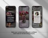 100 Boss Babe Reels Templates Bundle Mockup