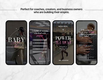 100 Boss Babe Reels Templates Bundle Mockup
