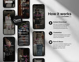 100 Boss Babe Reels Templates Bundle Mockup How it works