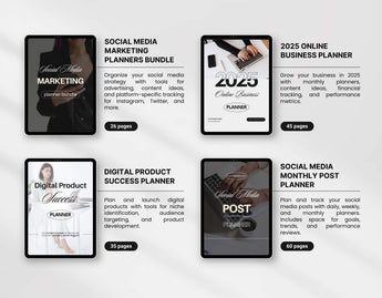 Boss Babe Planner Templates Templates Bundle with PLR & MRR DigiPax