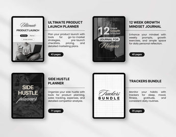 Boss Babe Planner Templates Templates Bundle with PLR & MRR DigiPax
