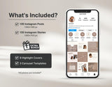 Coach Instagram Templates Bundle Kit Beige DigiPax