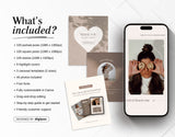 Coach Instagram Templates Bundle Kit Neutral What is included Mockup