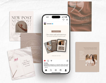 Coach Instagram Post Templates Neutral Mockup