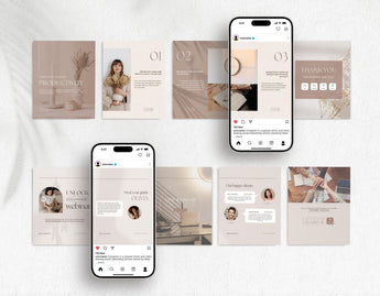 Coach Instagram Carousel Templates Neutral Mockup