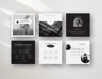 Coach Instagram Post Templates Aesthetic 6 posts mockup