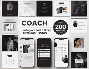 Coach Instagram Templates Bundle Kit Aesthetic DigiPax