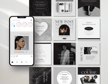 Coach Instagram Templates Bundle Kit Aesthetic posts mockup