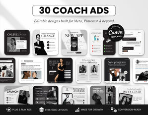 Coach Static Meta Ad Templates Aesthetic DigiPax