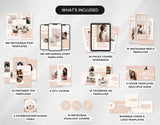 Ultimate Course Creator Social Media Templates Bundle Blue What is Included Mockup DigiPax