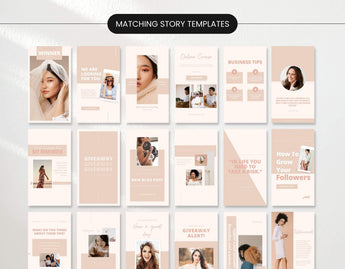Course Creator Social Media Story Templates Bundle Blue Mockup DigiPax