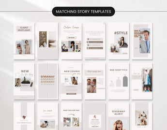 Course Creator Social Media Story Templates Bundle Blue Mockup DigiPax
