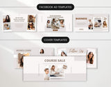 Course Creator Facebook Ad Templates and Cover Templates DigiPax