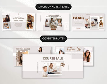 Course Creator Facebook Ad Templates and Cover Templates DigiPax