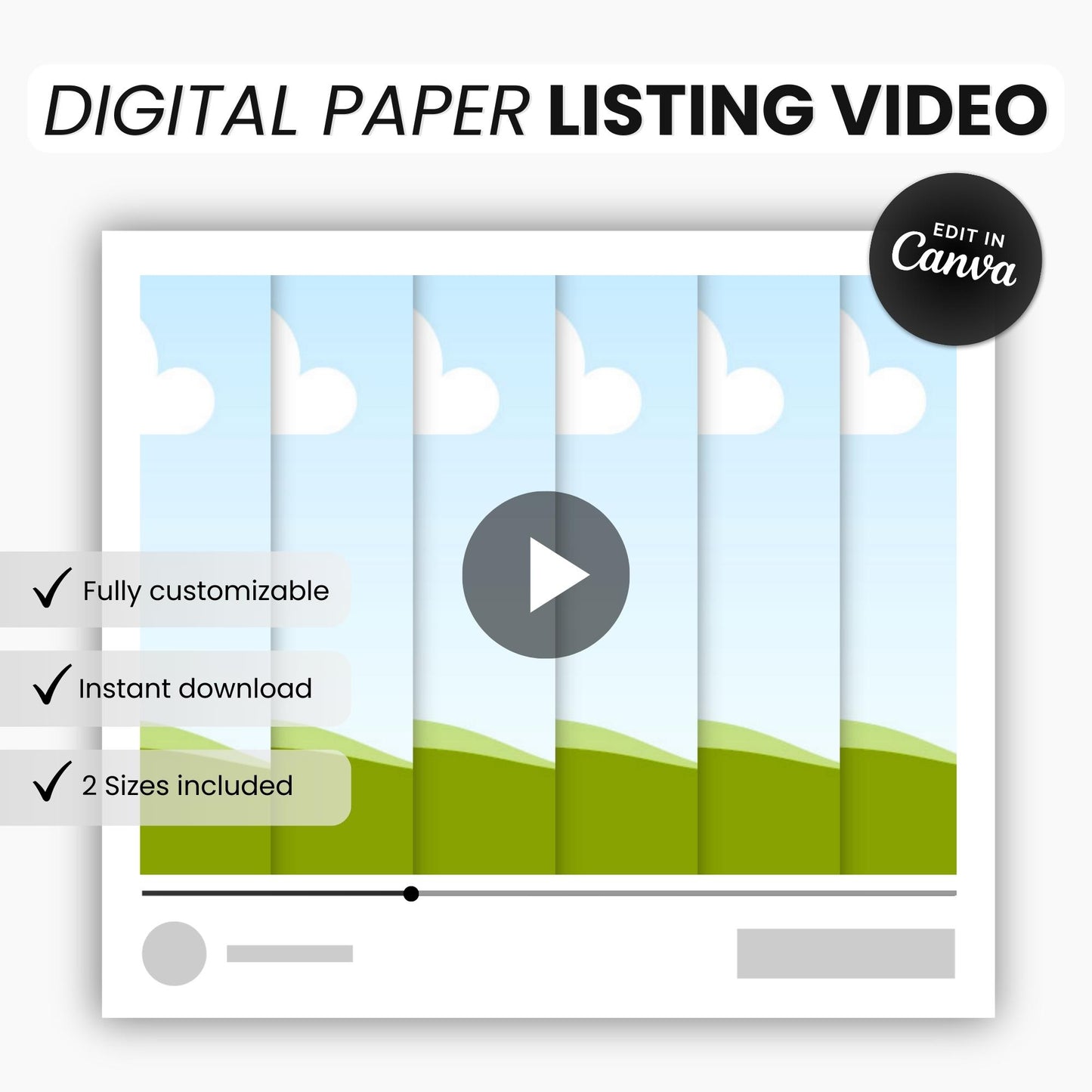 Etsy Digital Paper Listing Video Template DigiPax