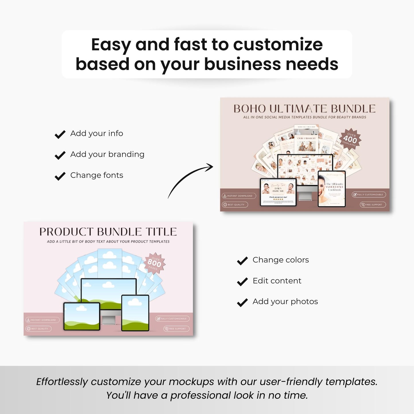 Digital Products Mockup Templates White Devices DigiPax