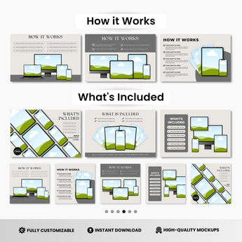 Digital Products Mockup Templates Black Devices DigiPax