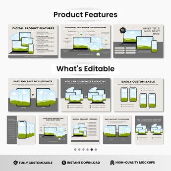Digital Products Mockup Templates Black Devices DigiPax