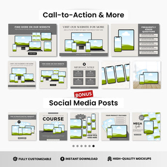 Digital Products Mockup Templates Black Devices DigiPax
