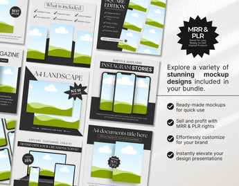 PLR MRR Digital Product Mockup Templates Bundle DigiPax