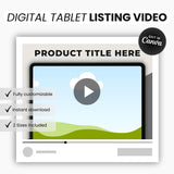 Etsy Digital Tablet Listing Video Template Black DigiPax