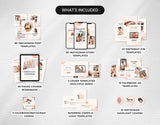 Ultimate E-Commerce Social Media Templates Bundle Watercolor What is Included Mockup DigiPax