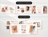E-Commerce Facebook Ad Templates and Cover Templates Watercolor Mockup DigiPax