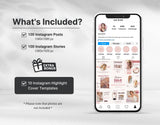 E-Commerce Instagram Templates Bundle Rose Gold What is included mockup