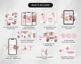 Ultimate E-Commerce Social Media Templates Bundle Rose Gold What is Included Mockup DigiPax