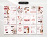 E-Commerce Pinterest Pin Templates Rose Gold Mockup DigiPax