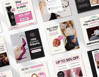 Ecommerce Static Meta Ad Templates Mockup