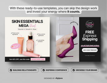 Ecommerce Static Meta Ad Templates Mockup