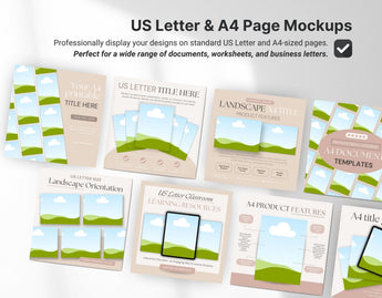 Digital Listing Mockup Templates Canva Beige DigiPax