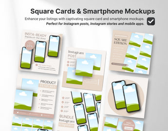 Digital Listing Mockup Templates Canva Beige DigiPax