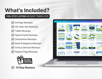 Digital Listing Mockup Templates Canva Blue DigiPax