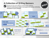 Digital Listing Mockup Templates Canva Blue DigiPax