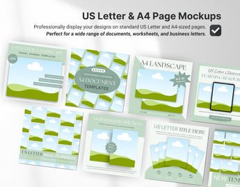Digital Listing Mockup Templates Canva Green DigiPax