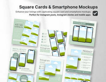 Digital Listing Mockup Templates Canva Green DigiPax