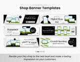 Etsy Digital Products Shop Branding Bundle Kit Black DigiPax
