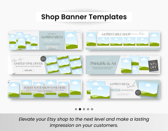Etsy Digital Shop Branding Bundle Kit Printables Aesthetic DigiPax