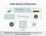 Etsy Digital Shop Branding Bundle Kit Printables Aesthetic DigiPax
