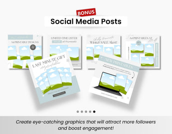 Etsy Digital Shop Branding Bundle Kit Printables Aesthetic DigiPax