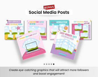 Etsy Digital Shop Branding Bundle Kit Kids Printables A4 DigiPax
