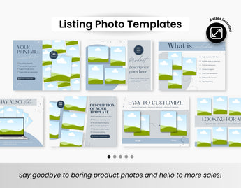 Etsy Digital Shop Branding Bundle Kit Printables US Letter DigiPax