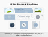 Etsy Digital Shop Branding Bundle Kit Printables US Letter DigiPax