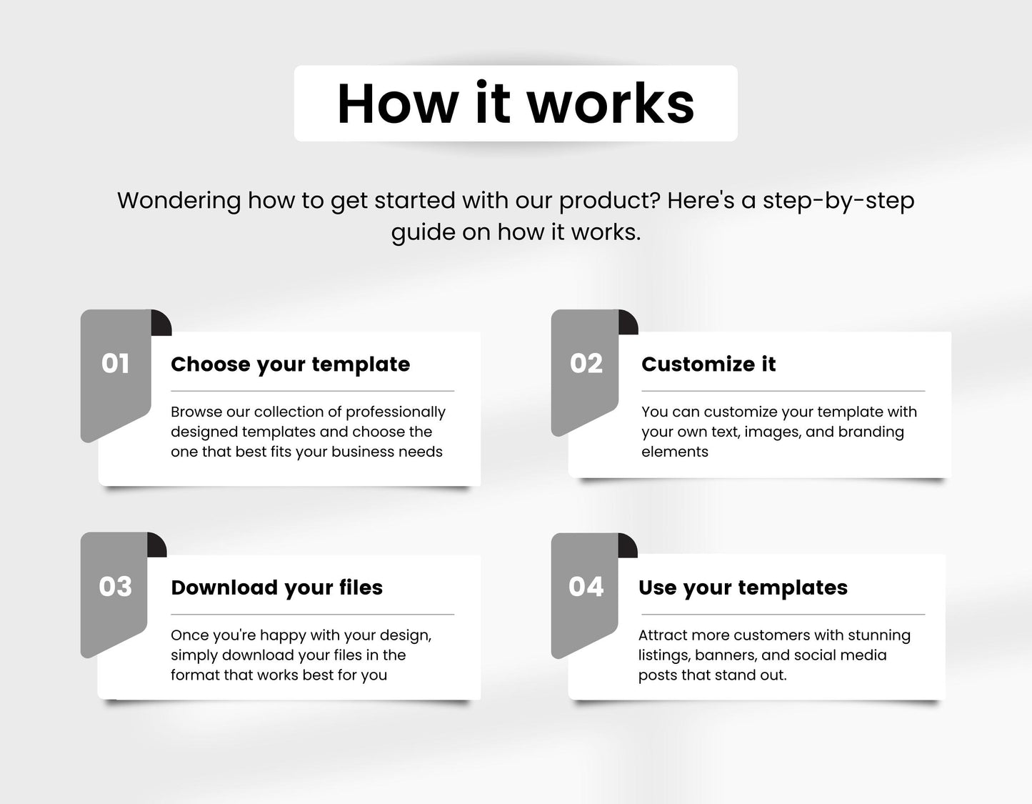 Etsy Digital Shop Branding Bundle Kit Black & White DigiPax