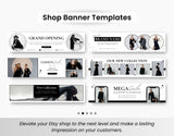 Etsy Shop Branding Bundle Kit Black & White DigiPax