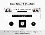 Etsy Shop Branding Bundle Kit Black & White DigiPax