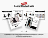 Etsy Shop Branding Bundle Kit Black & White DigiPax